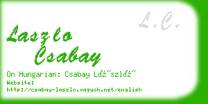 laszlo csabay business card